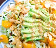 Crunchy Asian Salad With Creamy Peanut Dressing