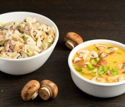 Cozy Cole Slaw and Red Bell Pepper Miso Soup