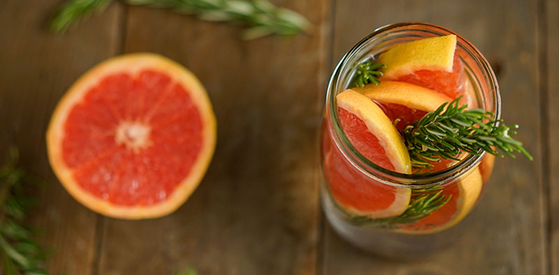 rosemary grapefruit infused water