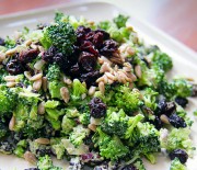 Broccoli Raisin Salad w/ Sunflower Dressing