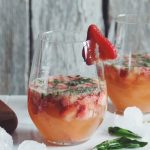 Ginger Basil Strawberry Cocktail