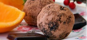 Raw chocolate orange truffles