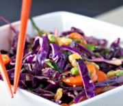 Moroccan Mint Red Cabbage Slaw With Hemp Seeds