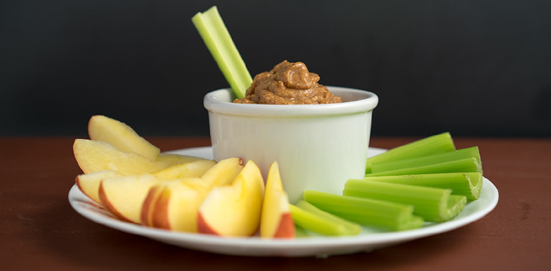 Apples Celery With Almond Miso Spread