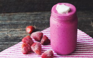 Strawberries and Coconut Cream Smoothie