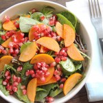 Pomegranate Persimmon Salad With Maple Vinaigrette