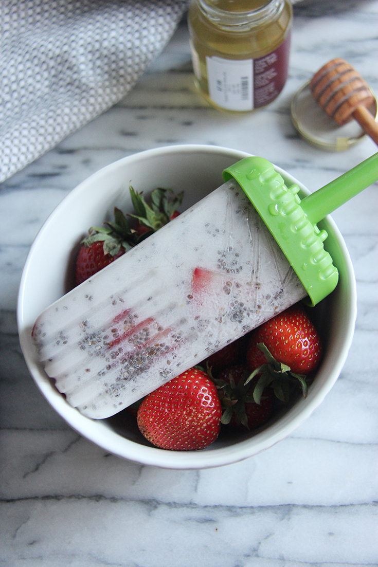 Strawberry Coconut Popscicles