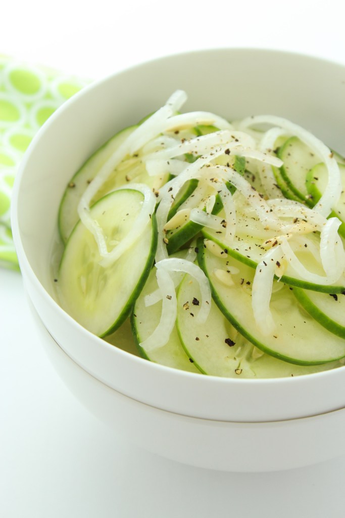 cucumber onion raw vegan salad