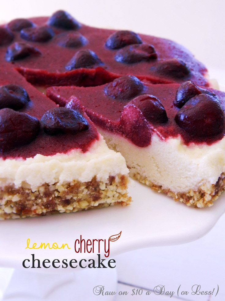 lemon cherry cheesecake pie raw food recipe
