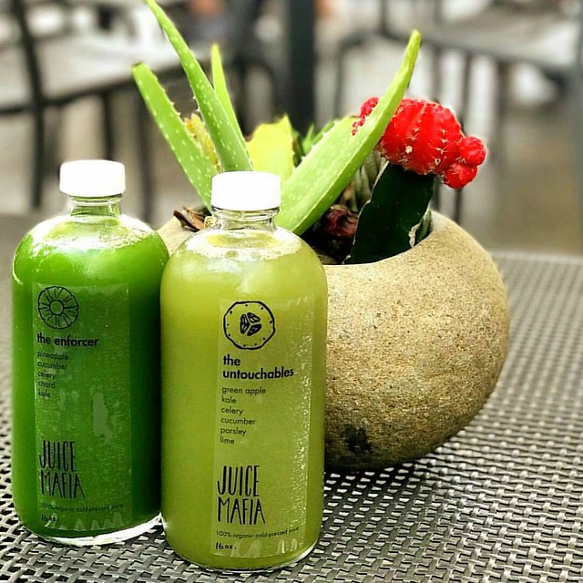 two bottle of cold pressed juice